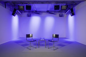 Studioumbau Kulissenset für Videoproduktion im Mietstudio Leipzig