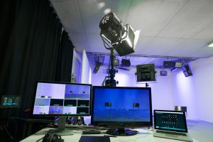Monitorvorschau bei Videoproduktion im Mietstudio Leipzig
